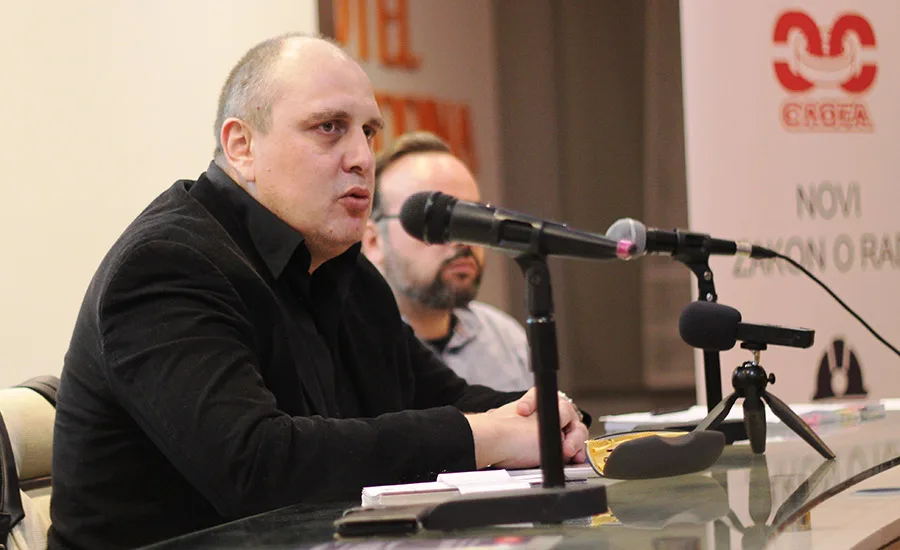 Željko Veselinović, predsednik Udruženih sindikata Srbije Sloga