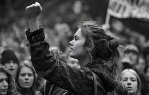 protest-devojka-pesnica