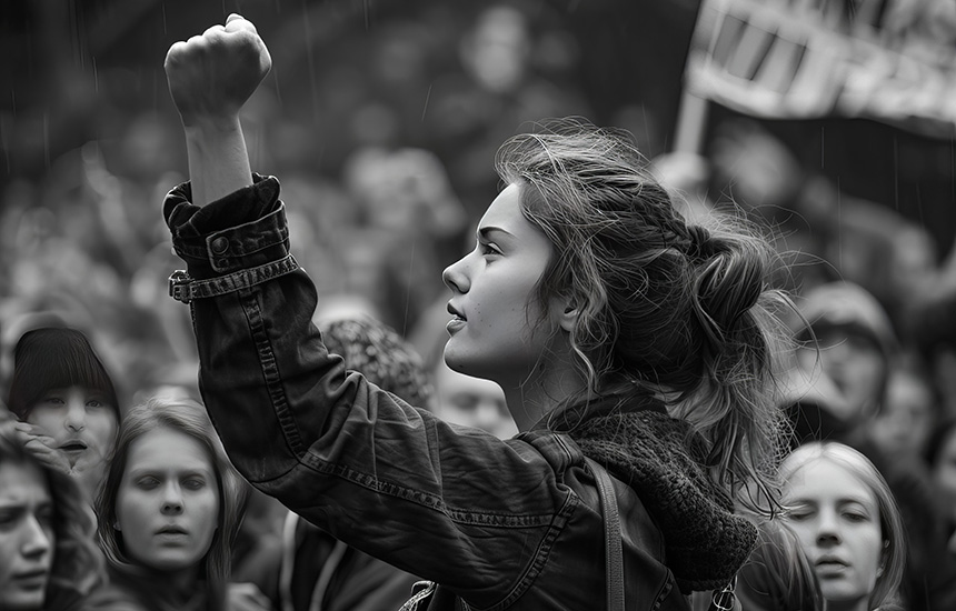 protest-devojka-pesnica