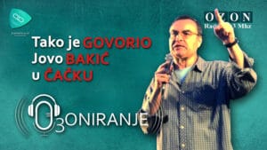 Jovo Bakić na protestu u Čačku.