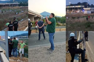 Bratislav Simović na blokadi u Pakovraću