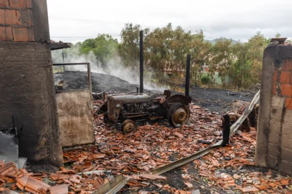 Domaćinstvo porodice Jovanović iz sela Cerovac koje je zahvatio požar