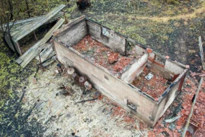 Domaćinstvo porodice Jovanović iz sela Cerovac koje je zahvatio požar