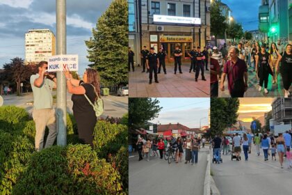 Blokada kružnog toka kod Morave i šetnja gradom