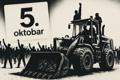 Ilustracija 5. oktobra 2000. godine, bager