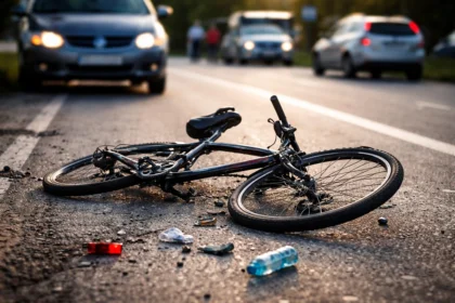 Oštećen bicikl na putu