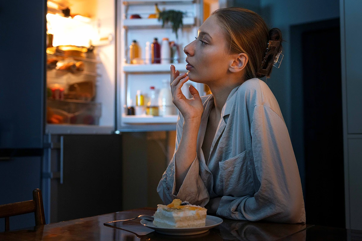 Kolač na stolu ispred devojke