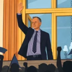 Rektor Vladan Đokić na balkonu Rektorata - ilustracija