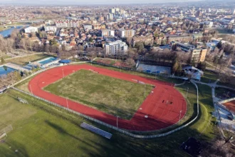 Atletska staza Čačak iz drona