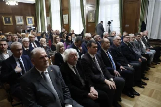 Delegacija grada Čačka na svečanosti u Matici srpskoj