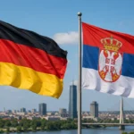 Zastava Nemačke i Srbije