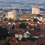 Pogled na Čačak sa Spomen parka