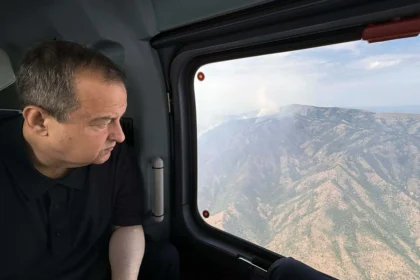 Ivica Dačić u helikopteru