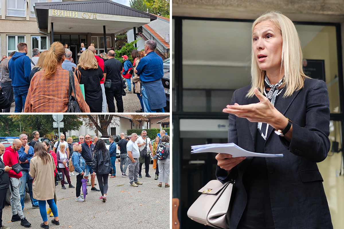 Protest ispred Višeg javnog tužilaštva u Čačku