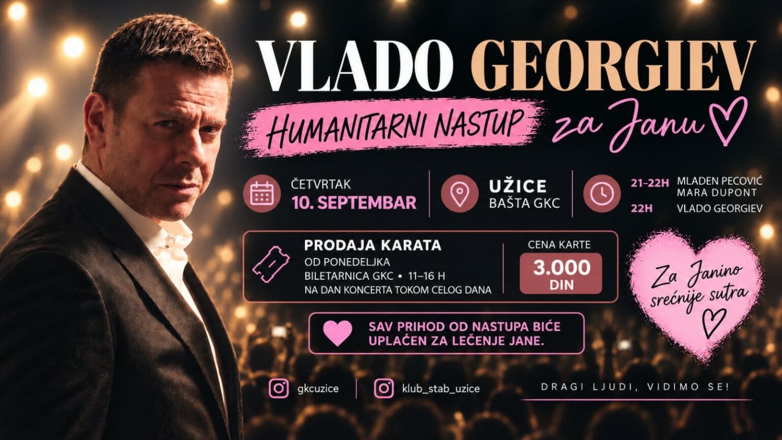 Humanitarno veče za Janu uz Vlada Georgieva u Užicu